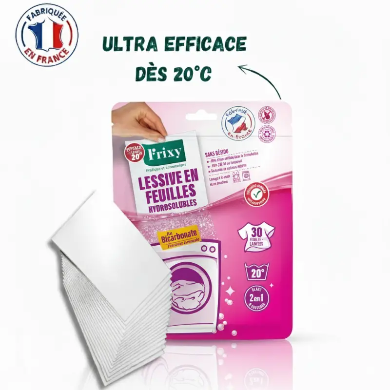 Lessive en Feuilles au Bicarbonate - Parfum Lavande (30 Feuilles) – Image 5