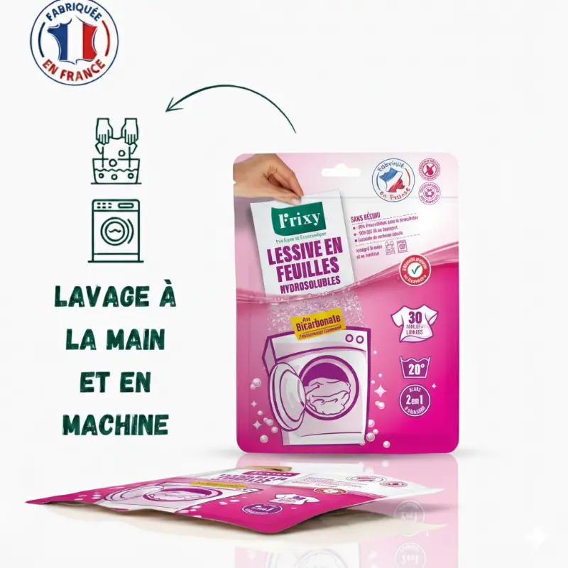 Lessive en Feuilles au Bicarbonate - Parfum Lavande (30 Feuilles) – Image 4