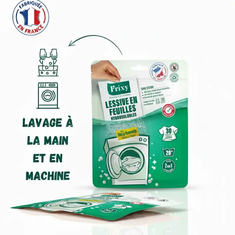 Lessive en Feuilles FRIXY - Le Format Malin (Sachet 30 feuilles) – Image 4